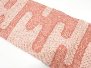 絞り　ヱ霞に草花模様　名古屋帯